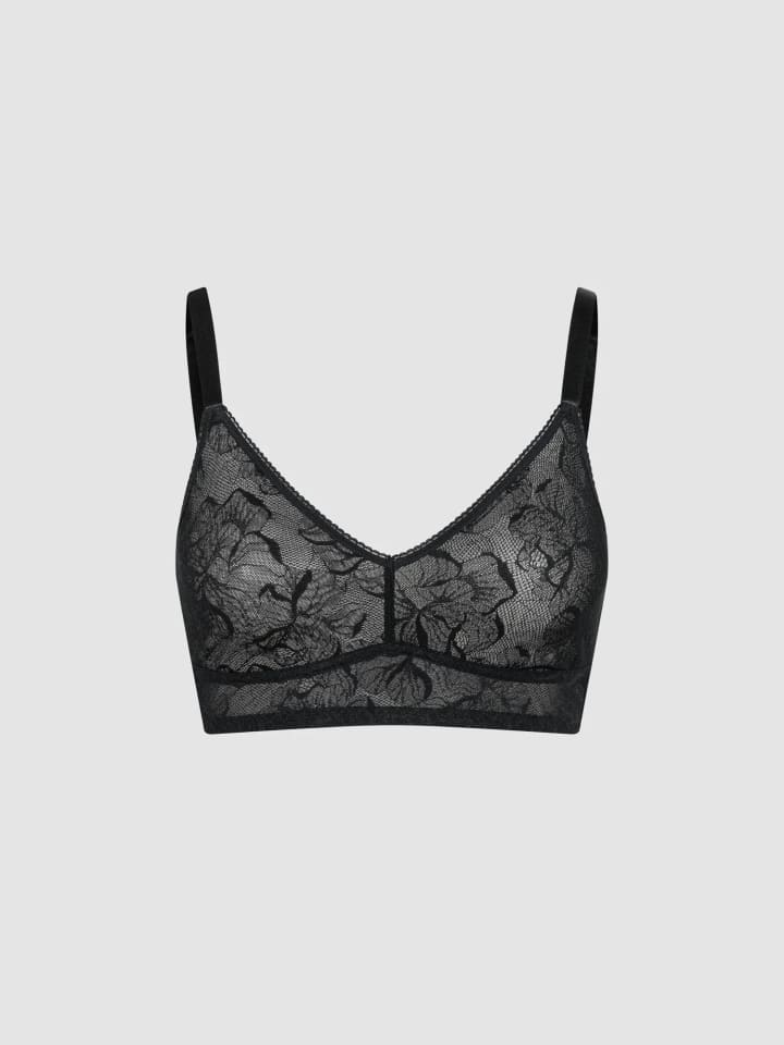 SLEEK LACE MOULDED BH in schwarz