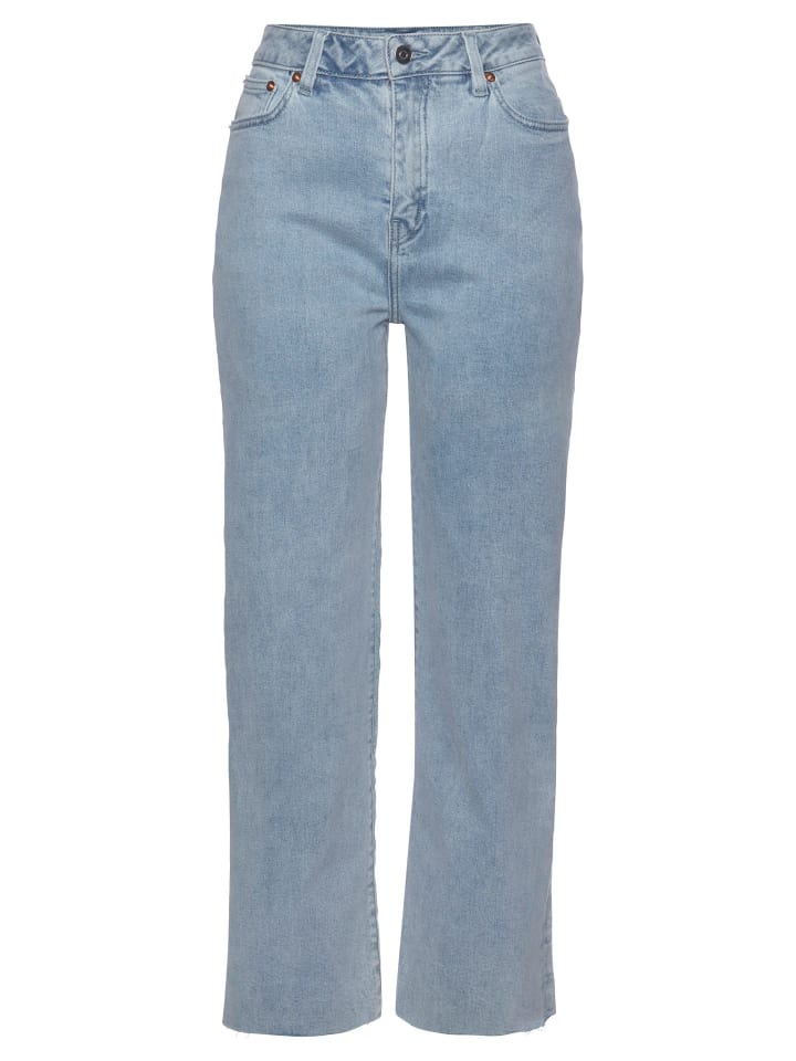 Weite Jeans in light-blue-washed