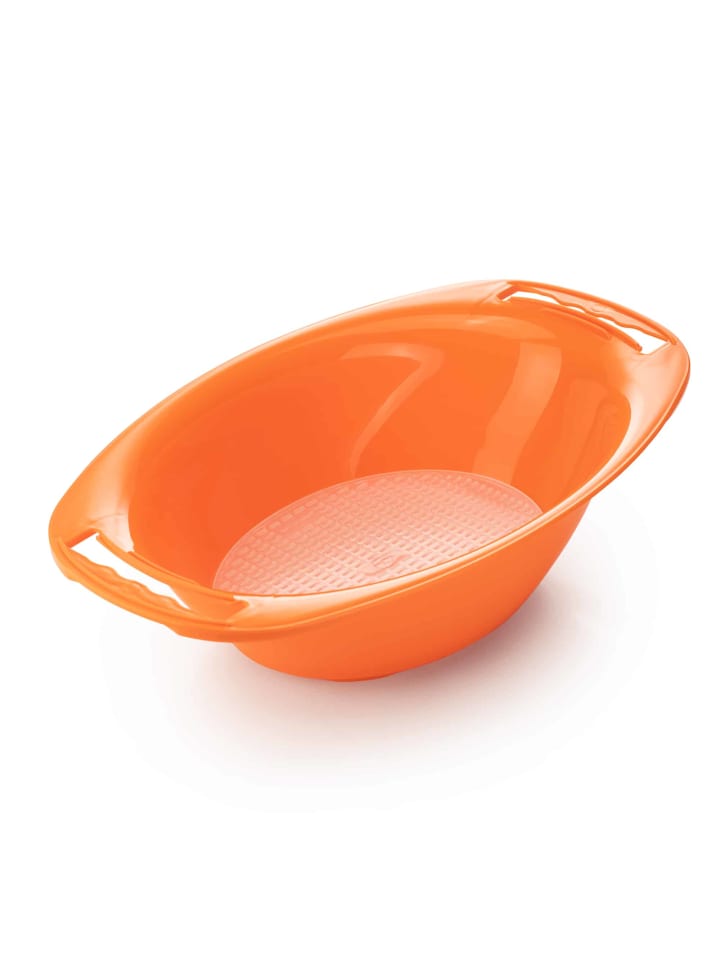Auffangschale oval mit Sieb für V5 PowerLine in orange