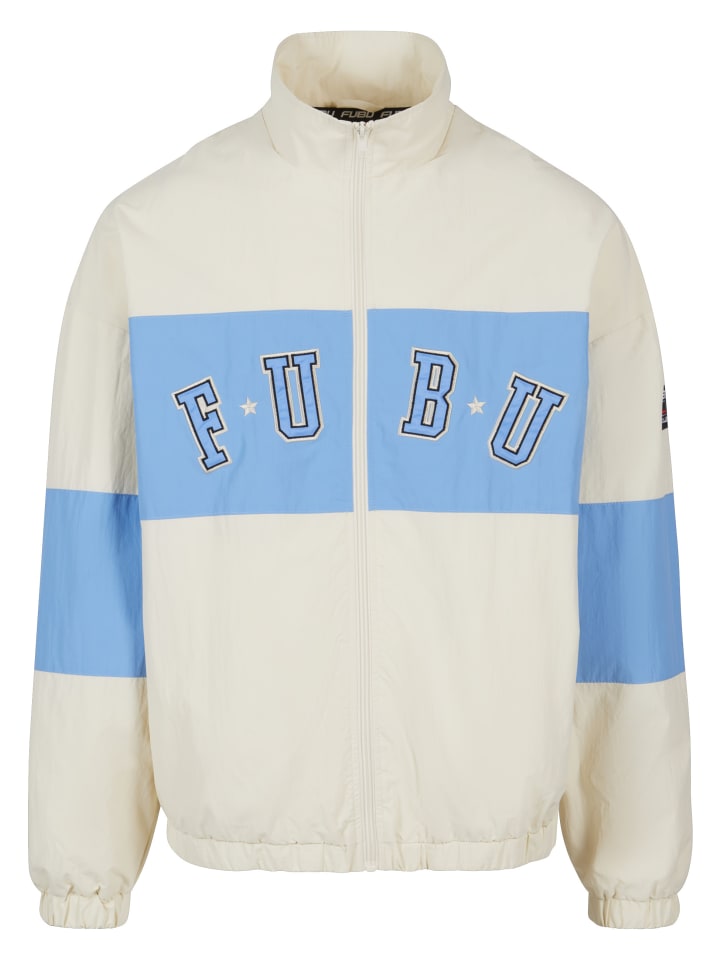 Track Jacket in creme/light blue