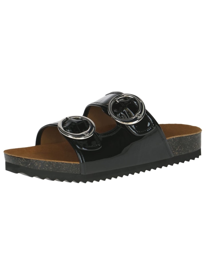 Pantolette in BLACK PAT.
