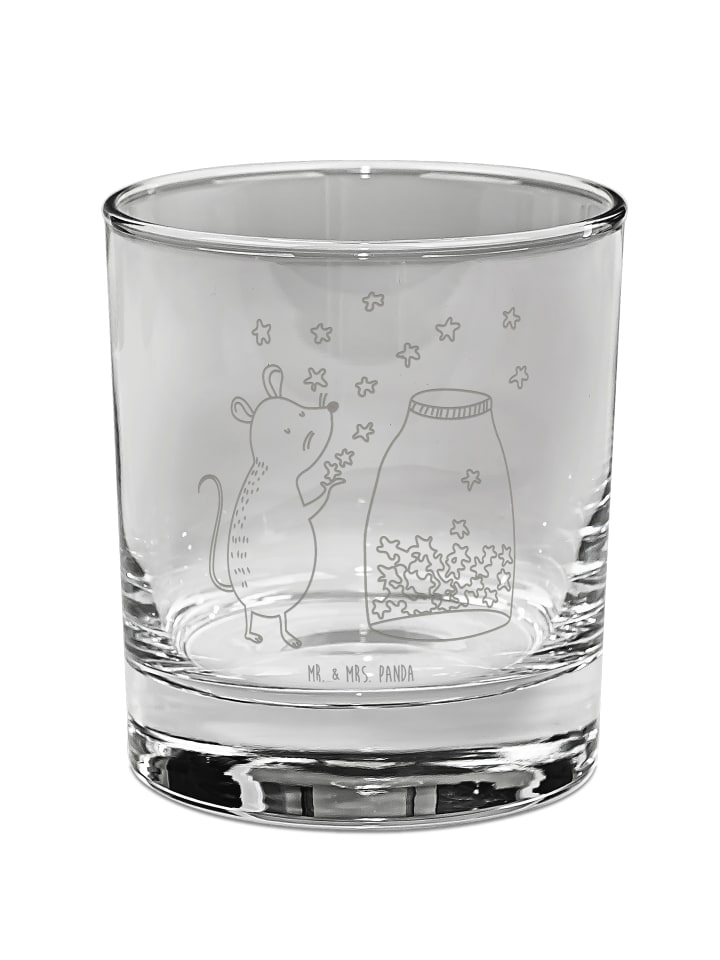 Whiskeyglas Maus Sterne ohne Spruch in Transparent