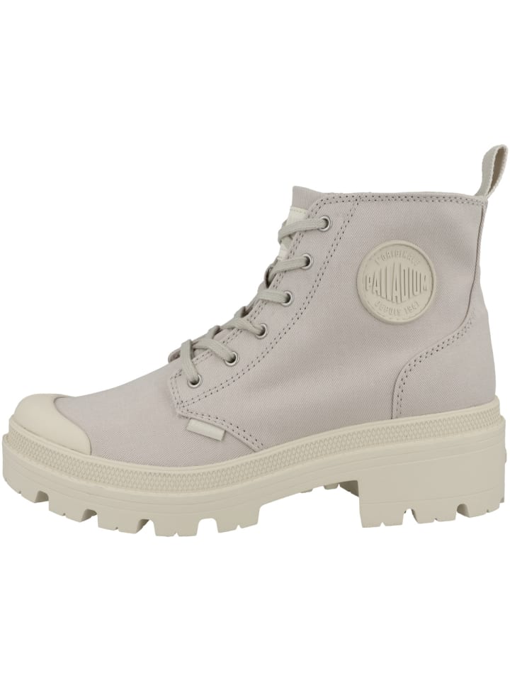 Palladium Schnürboots Pallabase Twill in hellgrau günstig kaufen | limango