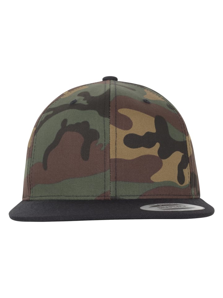 Snapback - Classic in green camo/black