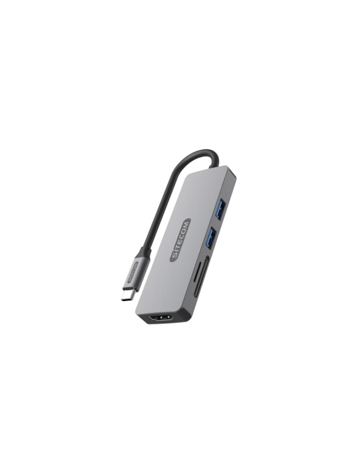 Sitecom 5-in-1-USB-C-Multiport-Adapter in Grau