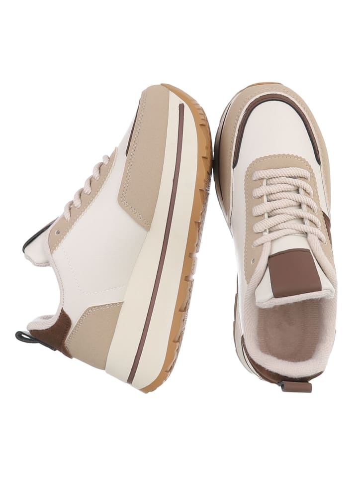 Freizeitschuh in Beige und Braun
