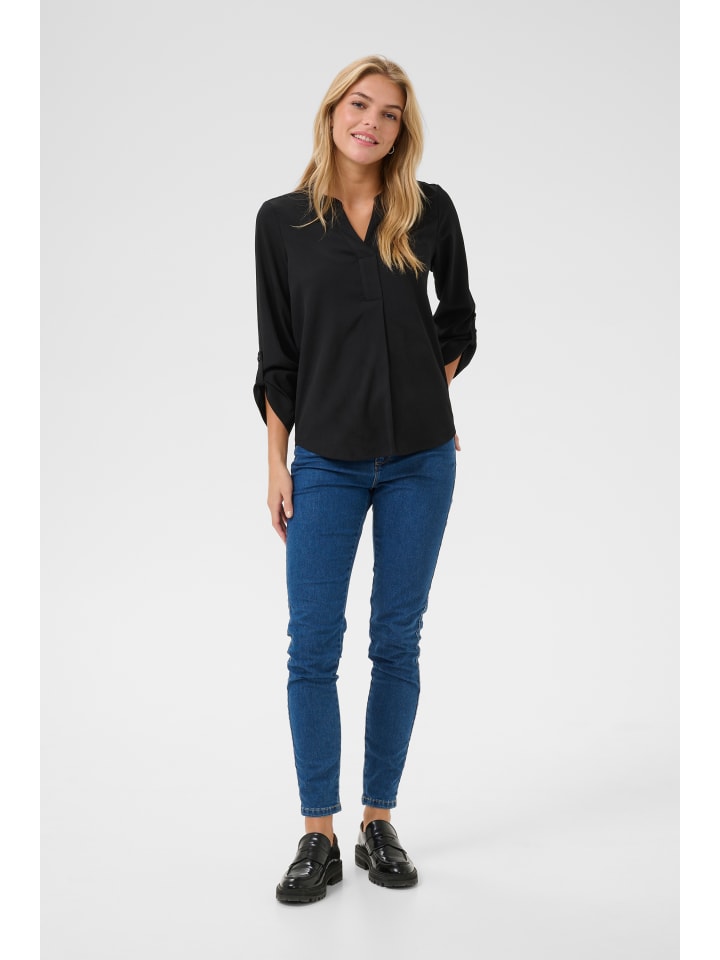Bluse kurzarm KAmia Regular fit in Black Deep