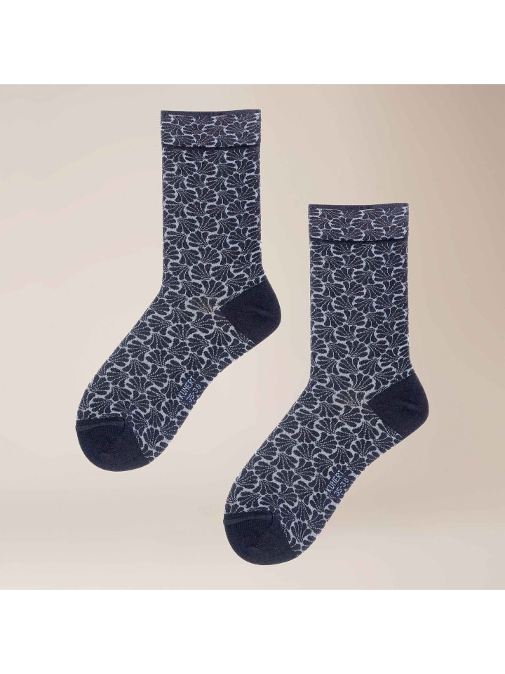 Socken Ornamental Citynight weich in Night-Blue