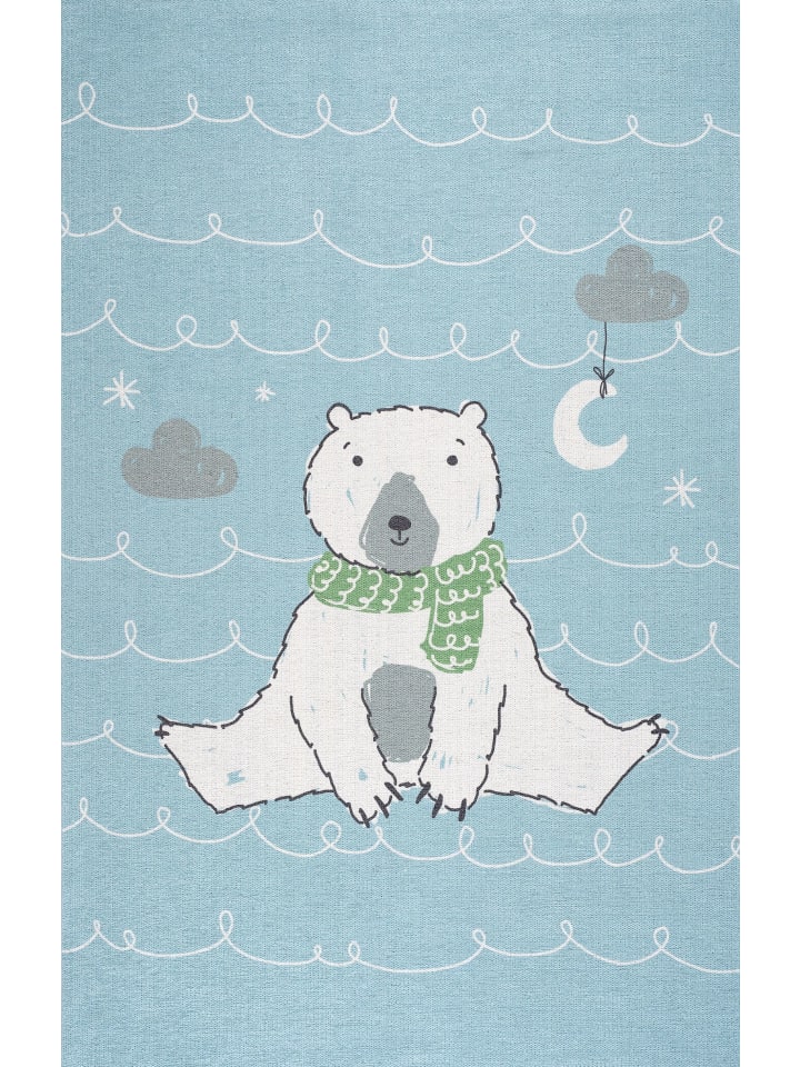 Teppich, Eisbär hellblau, print, 100x160 cm
