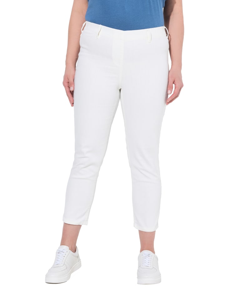 Hose in white denim