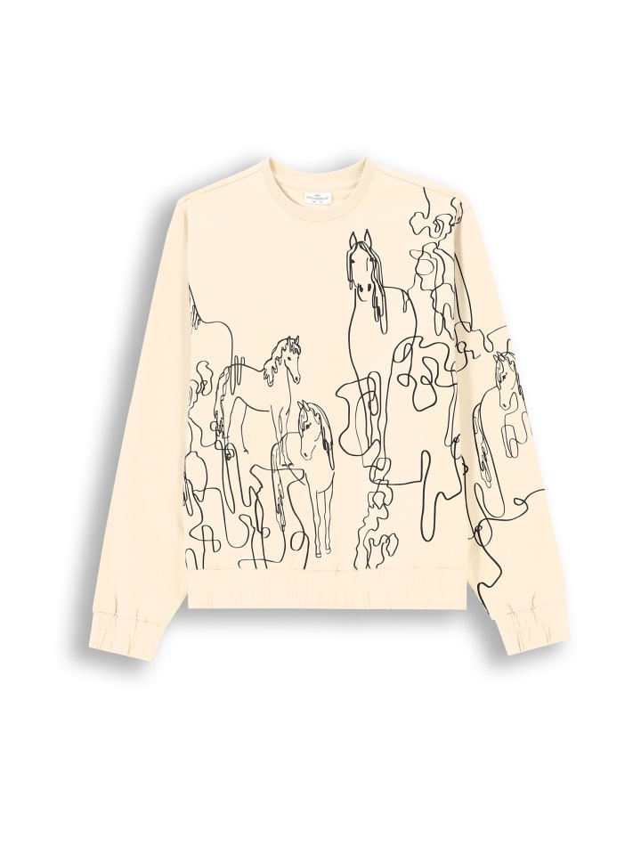 Sweatshirt in ecru