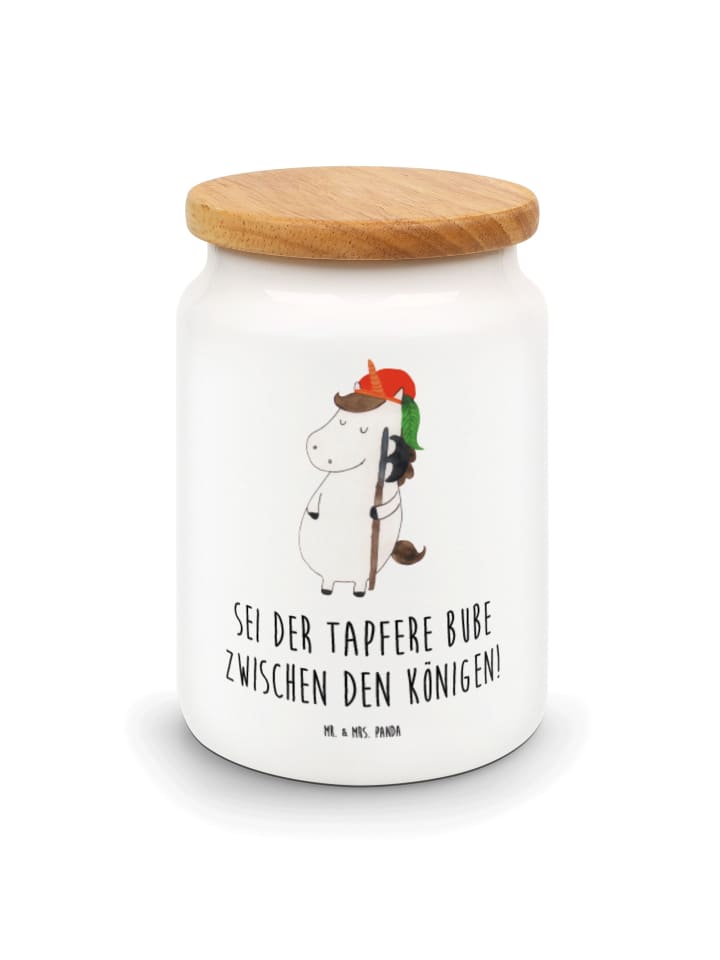 Kaffeedose Einhorn mit Spruch in Weiß