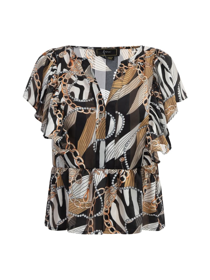 Damen Bluse in Schwarz Mehrfarbig