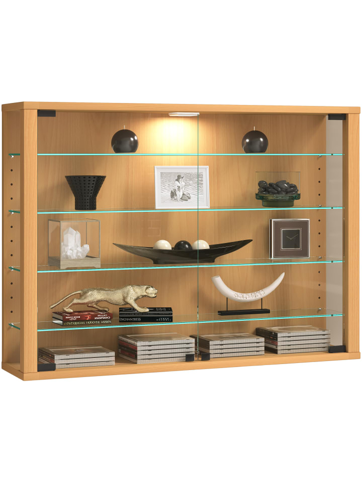 Wandvitrine Hängevitrine Glasvitrine Vitrosa L in Buche