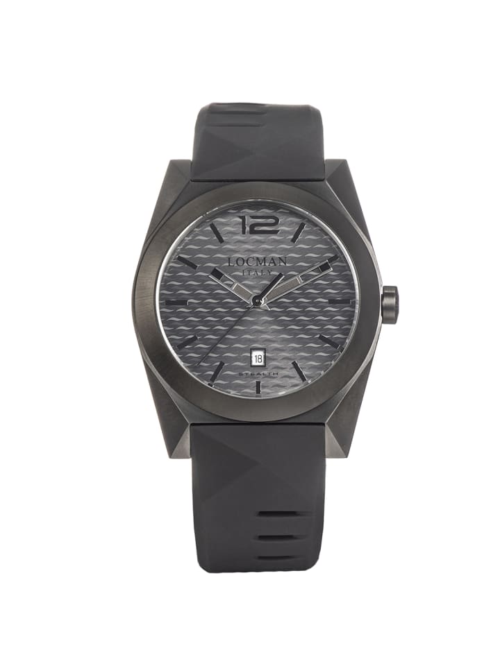 Herrenuhr "Modell Stealth Quarz" in Schwarz