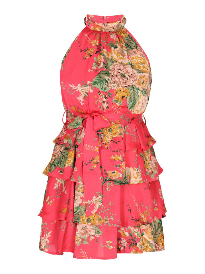 Women Dress in pink multicolor