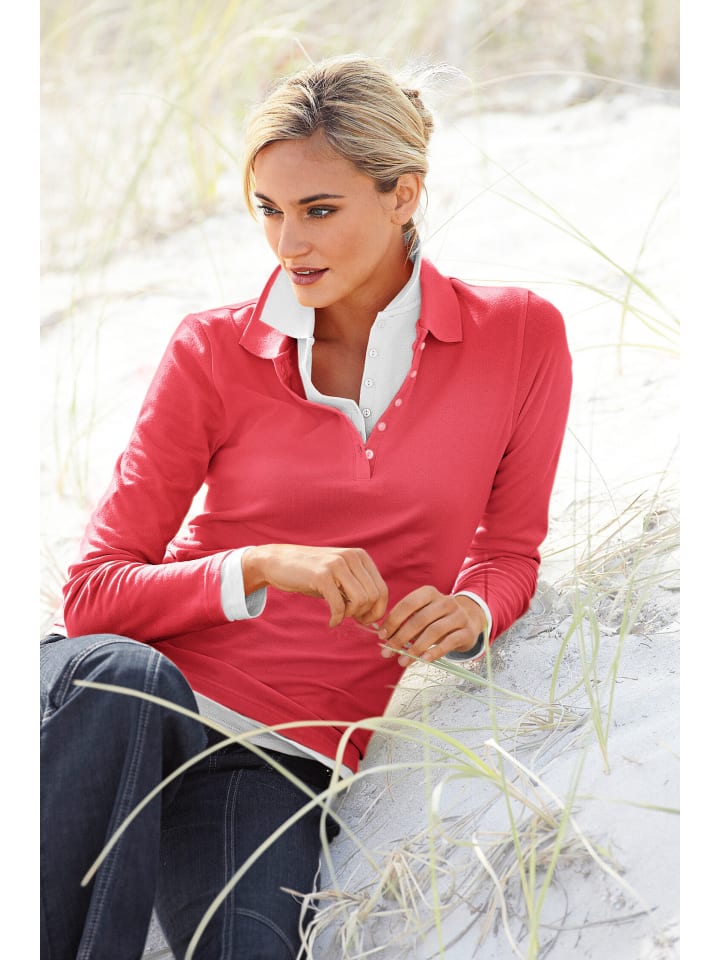 Poloshirt in koralle