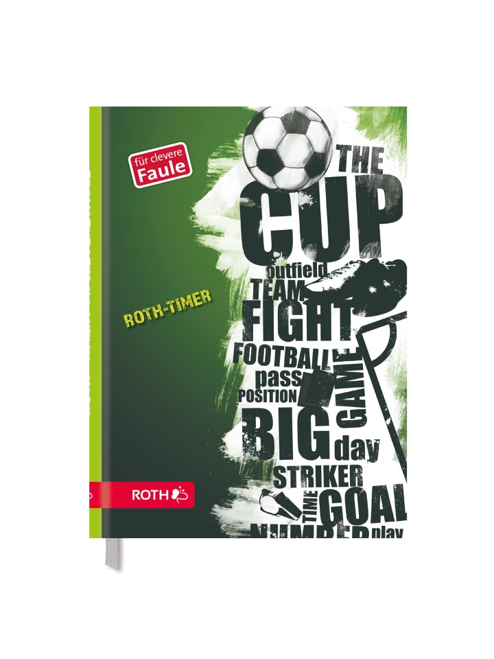 A5 Schülerkalender Soccer Cup mit clevere Faule System in Bunt