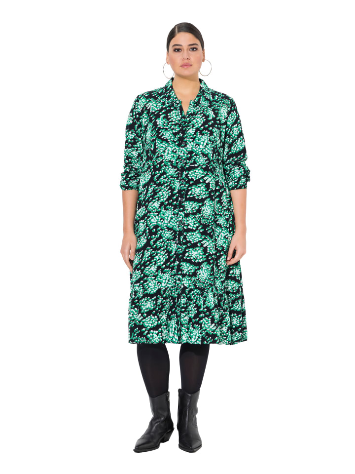 Hemdblusenkleid in schwarz
