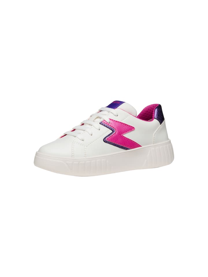 Mikiroshi Synth.Lea – Low-Top-Sneaker mit Schnürung für Kinder Weiß