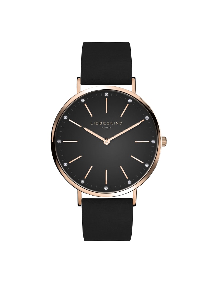 Armbanduhr Clean Glamour in schwarz