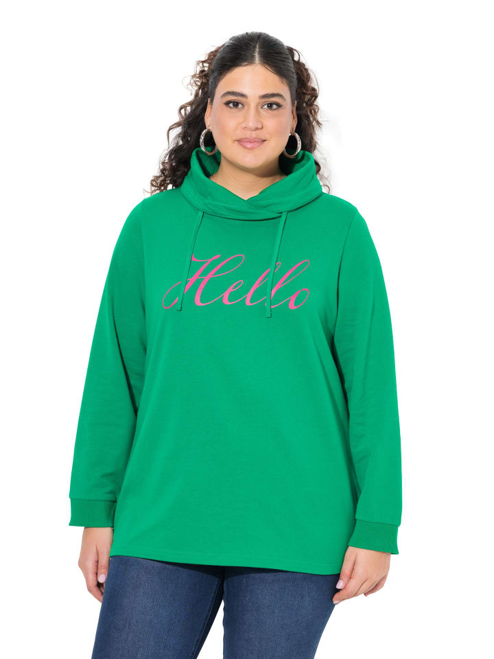 Sweatshirt in smaragdgrün
