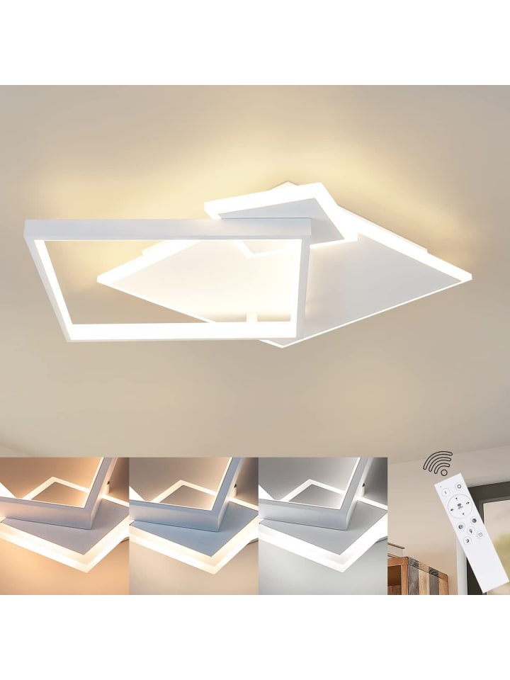 Deckenleuchte LED in weiß Modern Dimmbar 50W mit Fernbedienung