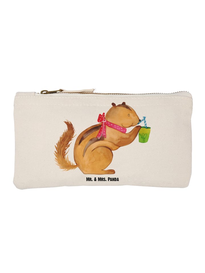 Federtasche Eichhörnchen Smoothie ohne Spruch in Weiß