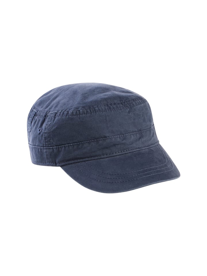 Military Cap aus reiner Baumwolle in Dunkelblau