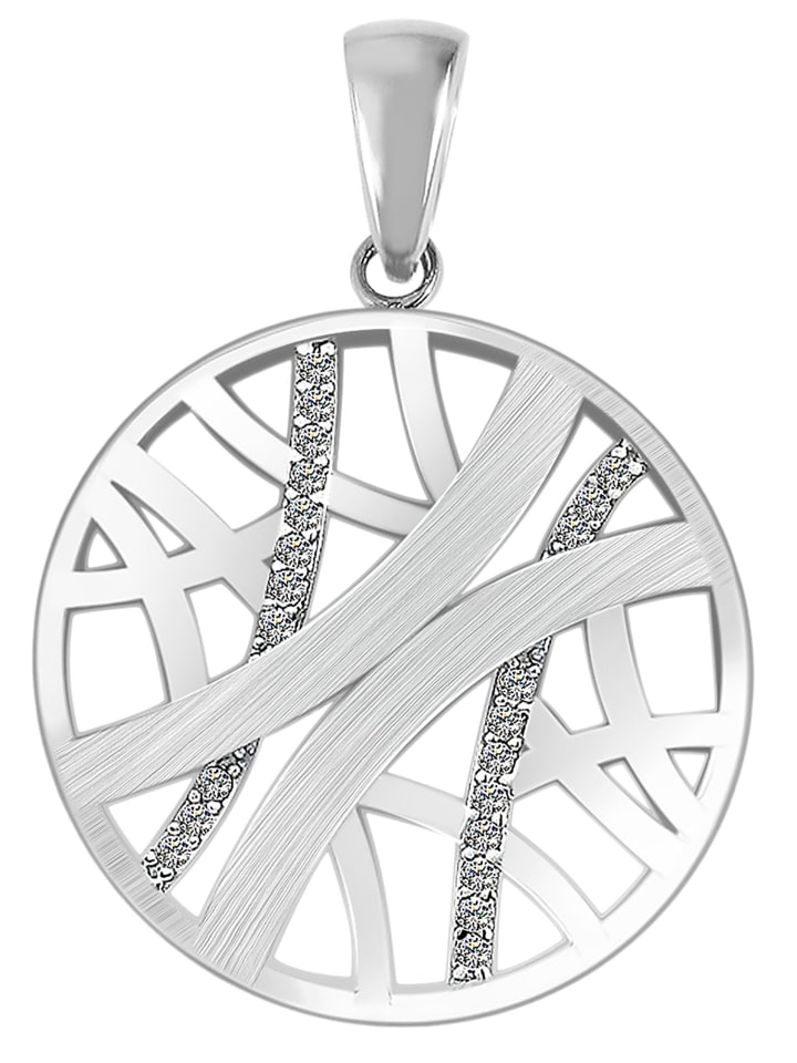 Damen Anhänger aus 925 Silber mit Zirkonia in silber
