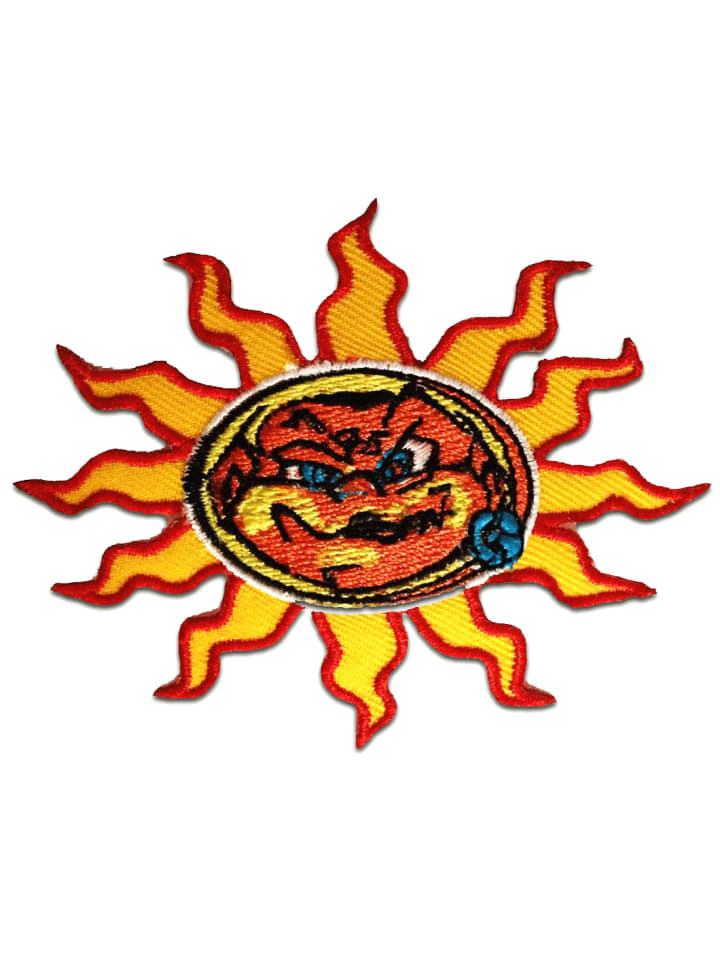 Sonne TattooApplikation Bügelbild inGelb