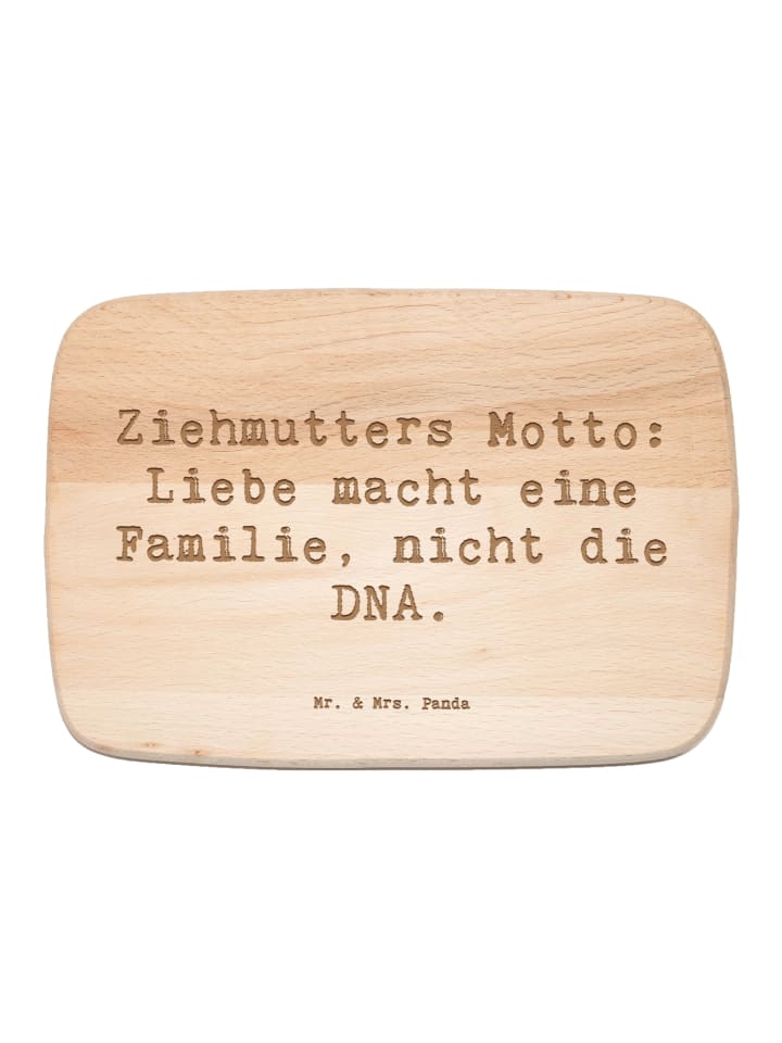 Schneidebrett Holz Spruch Ziehmutter Liebe mit ... in Transparent