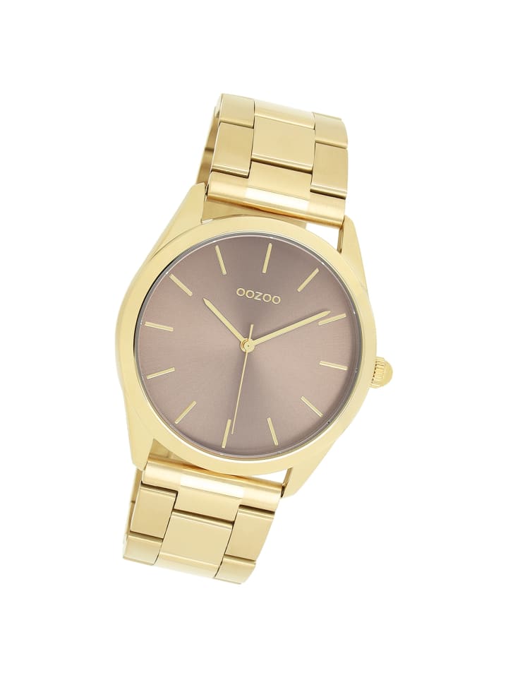 Analog-Armbanduhr Oozoo Timepieces gold groß (ca. 40mm)