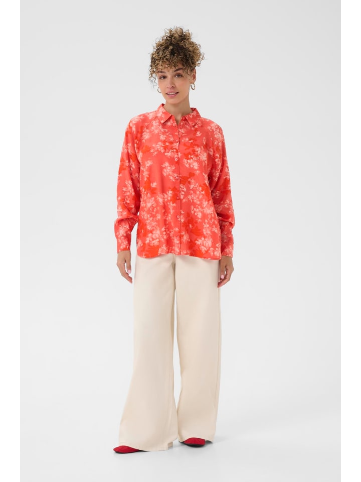 Langarm - Hemd CRBeatrice Relaxed fit in Red Flower