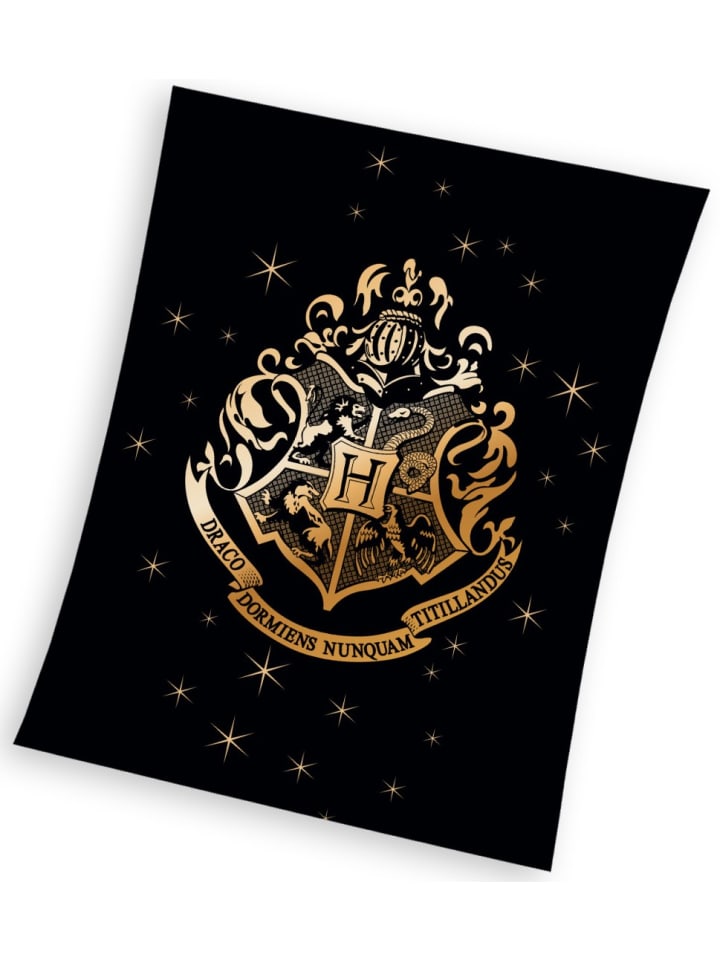 Decke / Fleecedecke "Harry Potter" in Schwarz