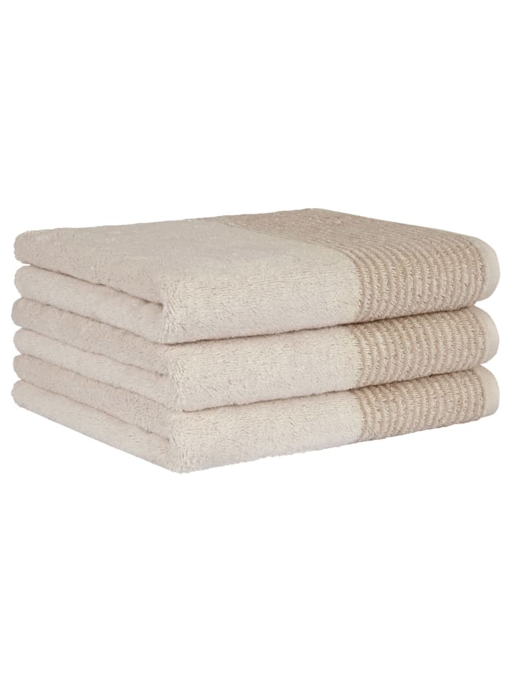 Handtuch 3er Pack in Natur