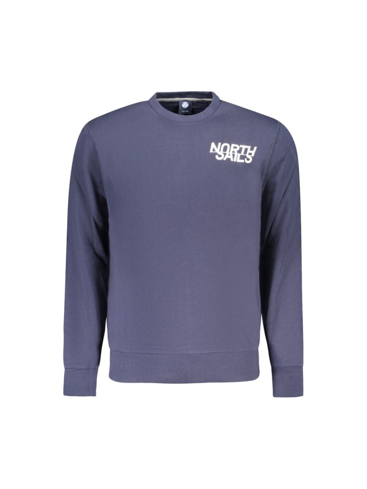 Blau Baumwolle Herren Sweatshirt