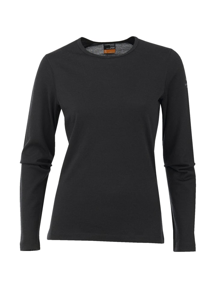 Longsleeve 200 Oasis Crewe in Schwarz
