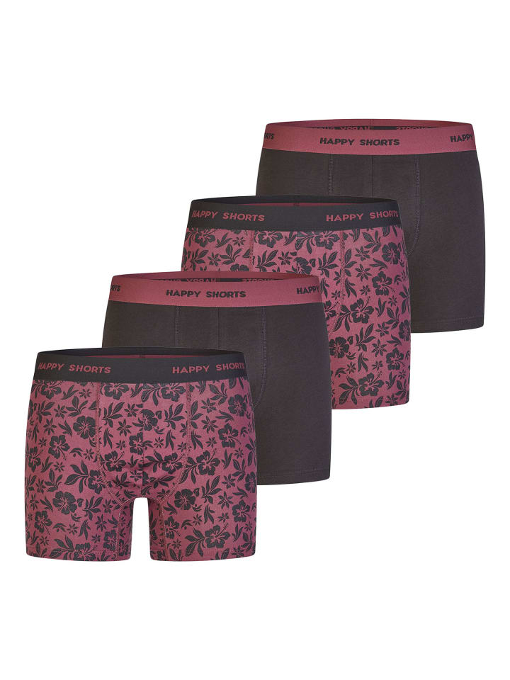 Boxer Jersey in schwarz, bordeaux