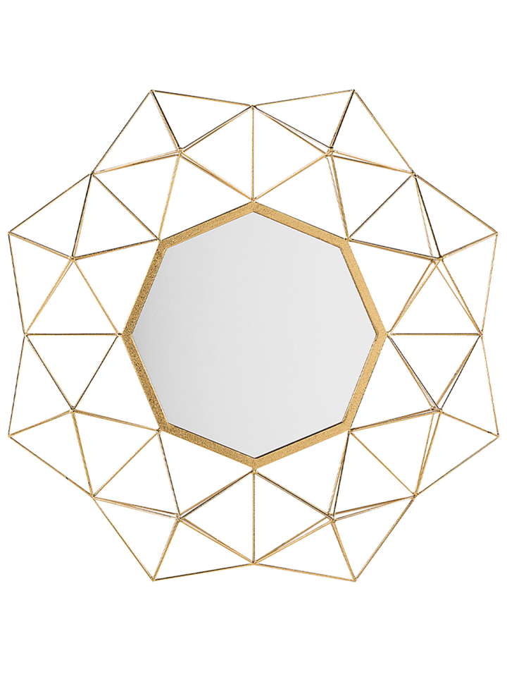 Dekospiegel GAILLAC in Gold - (W) 80 x (H) 80 x (L) 6 cm