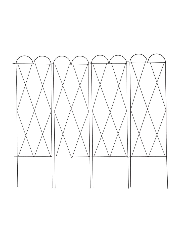 3x Rankgitter in Rotbraun - (H)127 cm