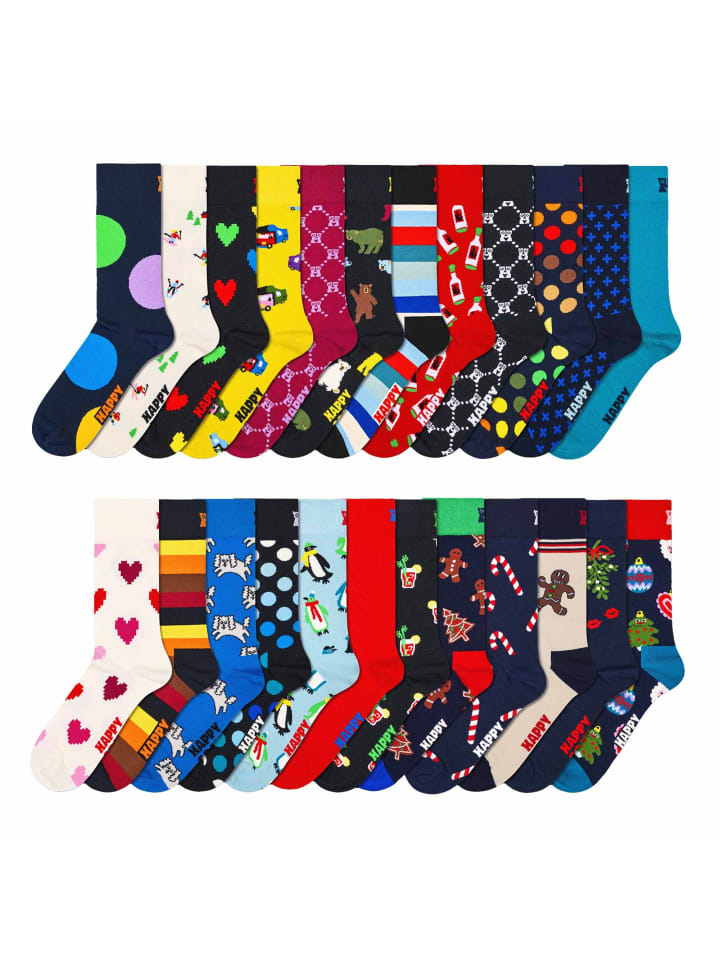Socken 24er Pack in Advent Calendar