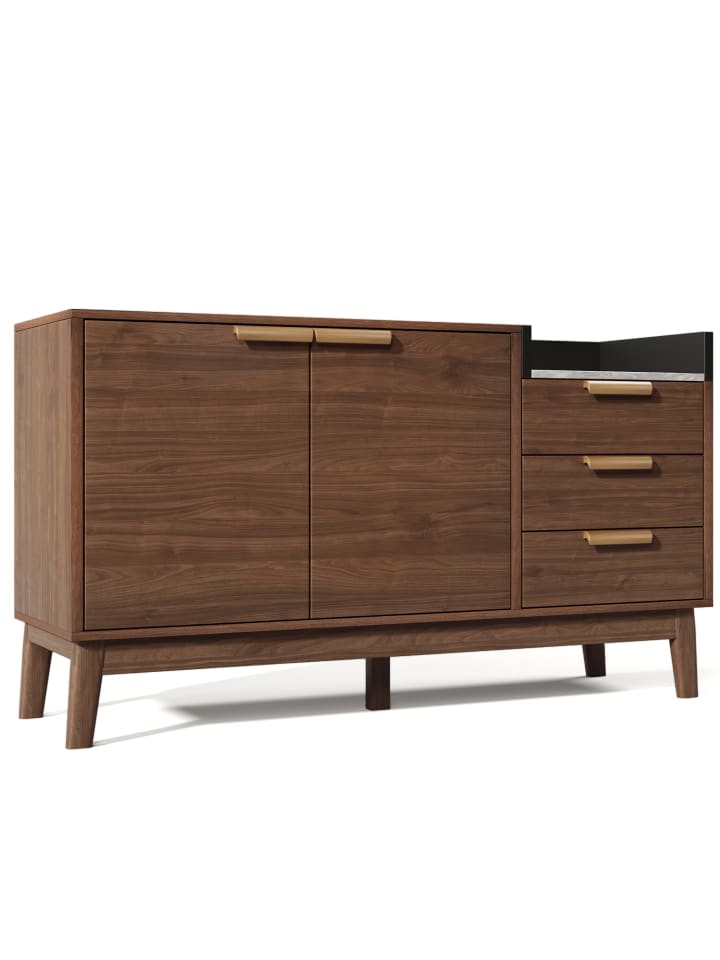 Sideboard mit Massivholzbeine und Kehrroboterfähig, 77*120*40cm