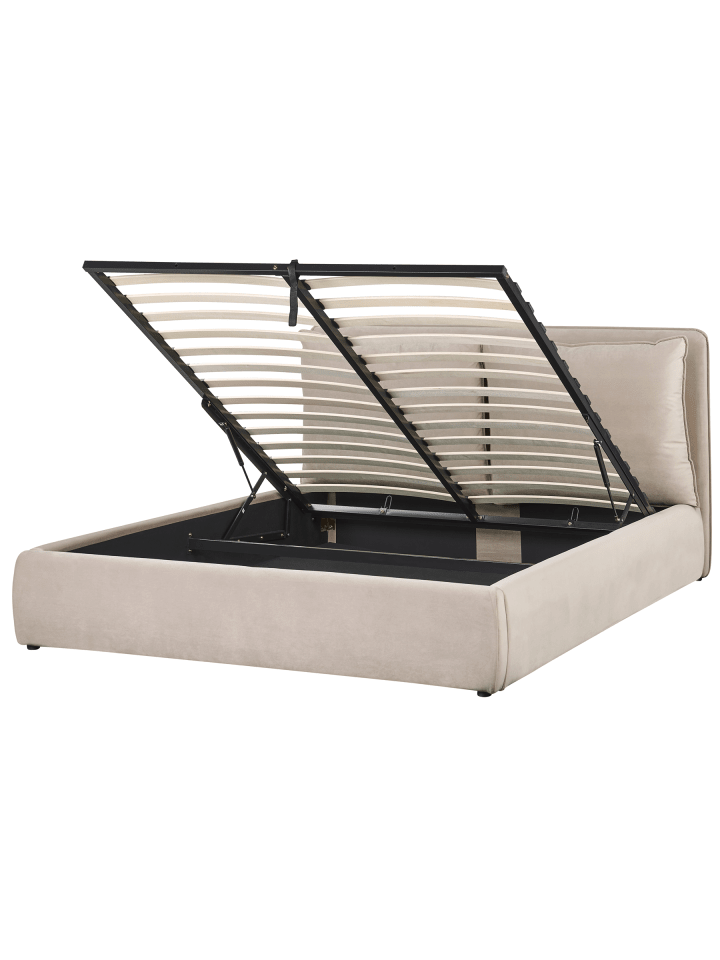 2-tlg Doppelbett BAJONNA in Beige