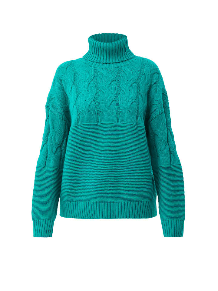 Langarmpullover Strick in green