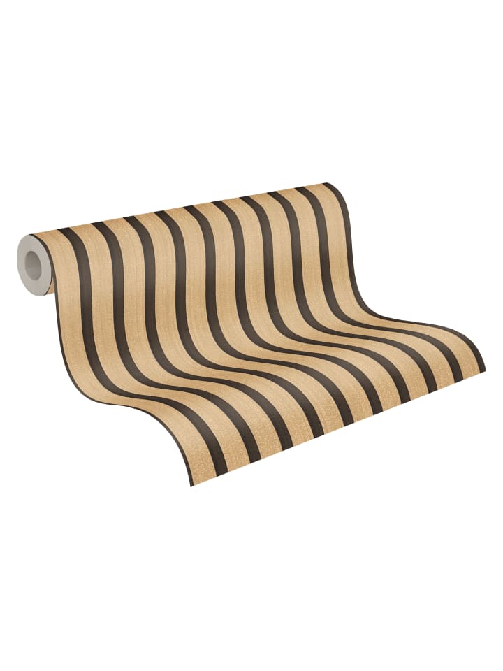 Tapete Wooden panel Gold