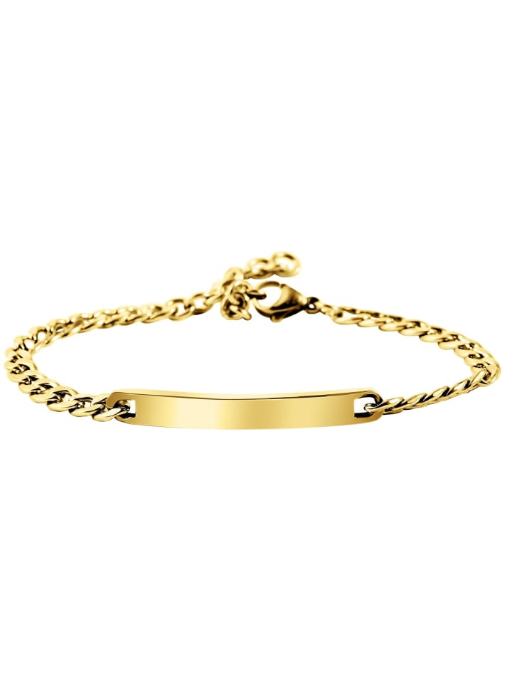 Unisex Armband – Panzerarmband aus Edelstahl 16 cm in gold