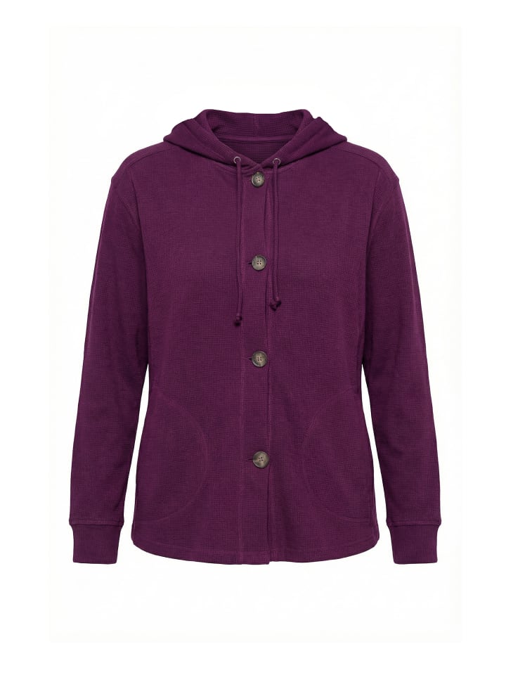 Sweatjacke in dunkle kirsche