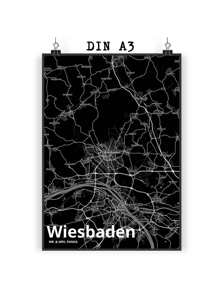 Poster Wiesbaden mit Spruch in Keine Angabe