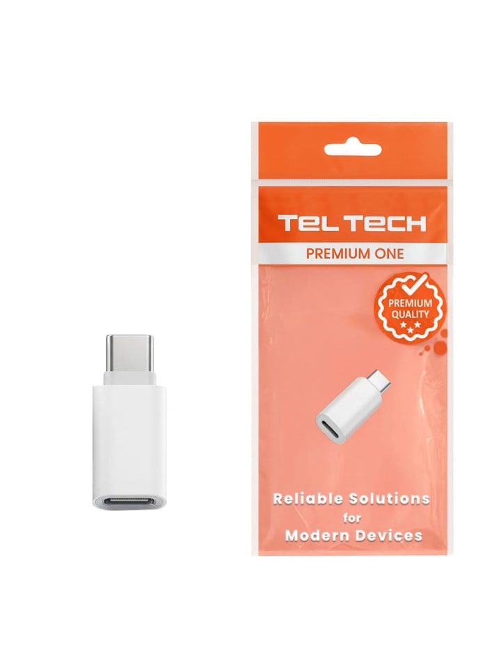 Teltech Adapter Typ-C - Lightning weiß